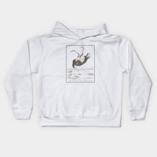 Ostrich with its head in the sand Kids Hoodie